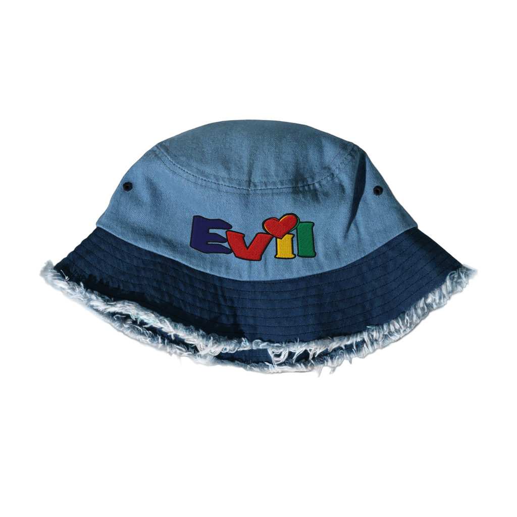 AN-TI Distressed denim bucket hat