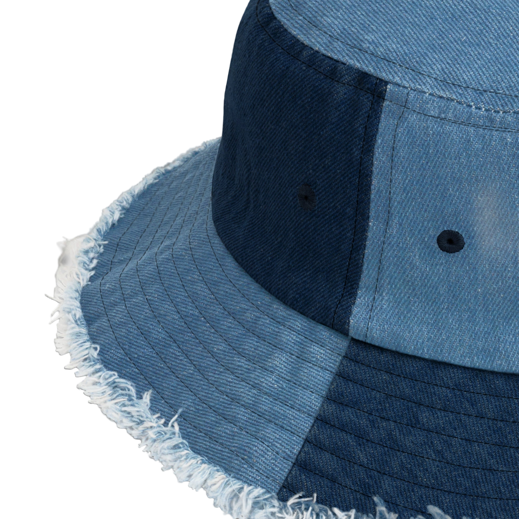 AN-TI Distressed denim bucket hat