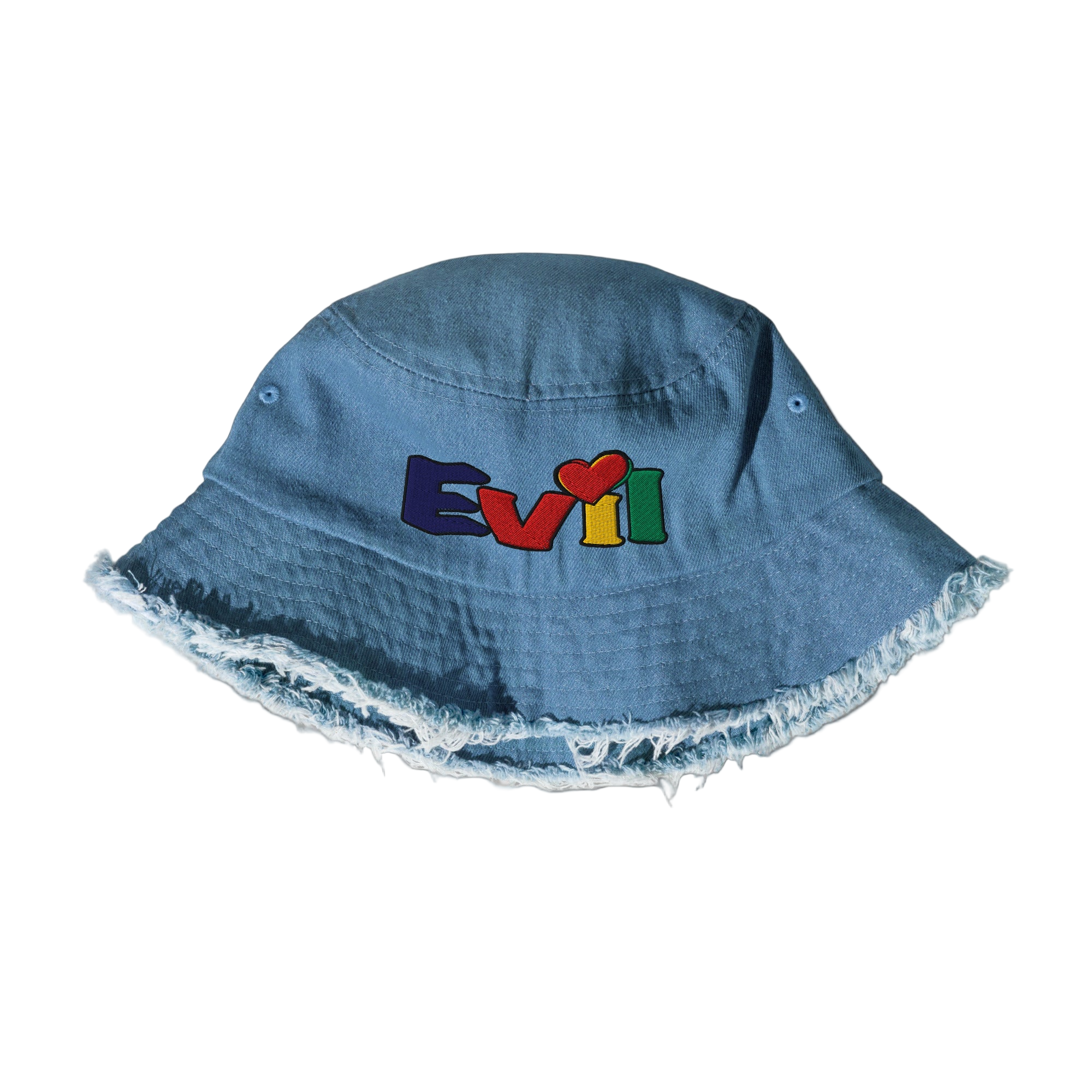 AN-TI Distressed denim bucket hat