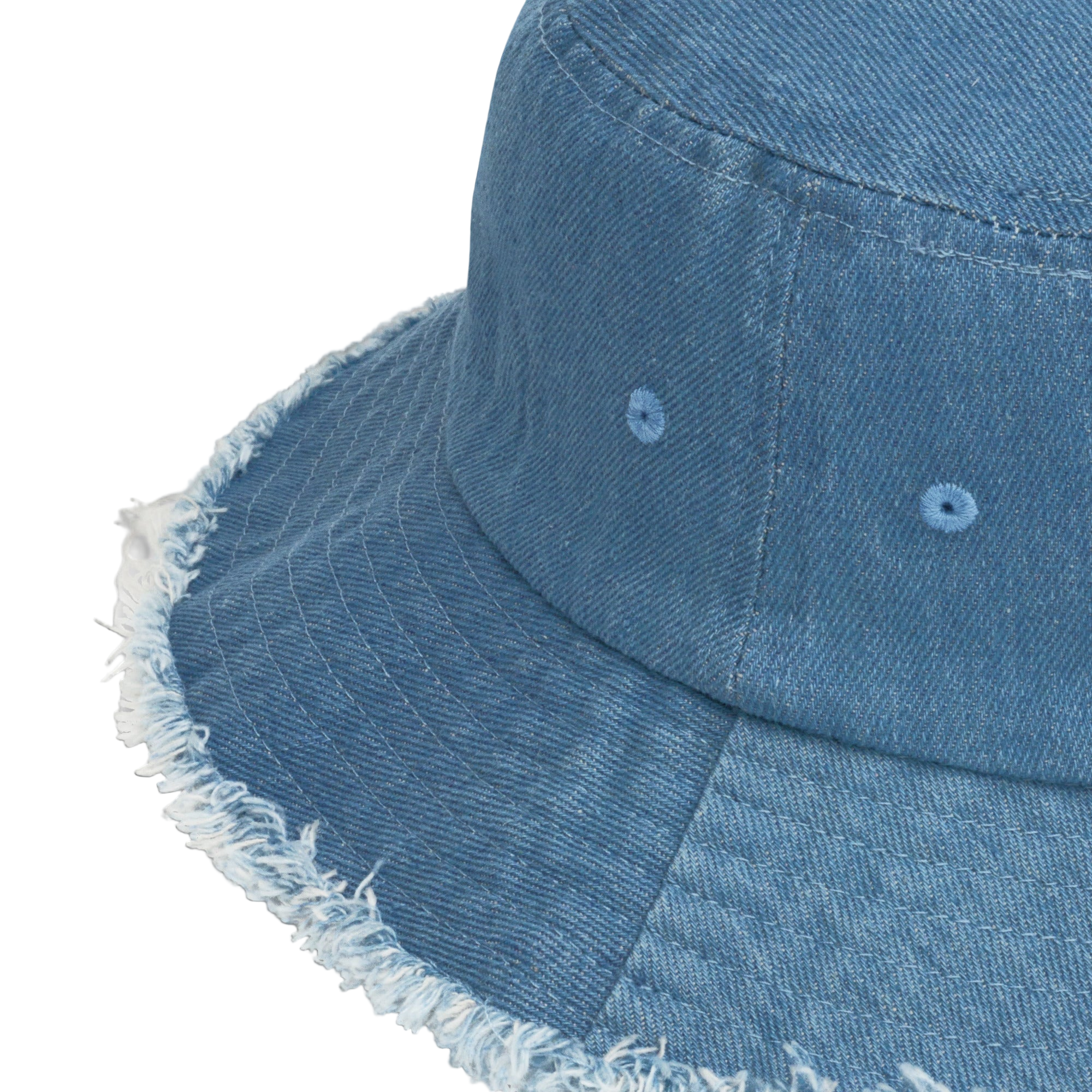 AN-TI Distressed denim bucket hat