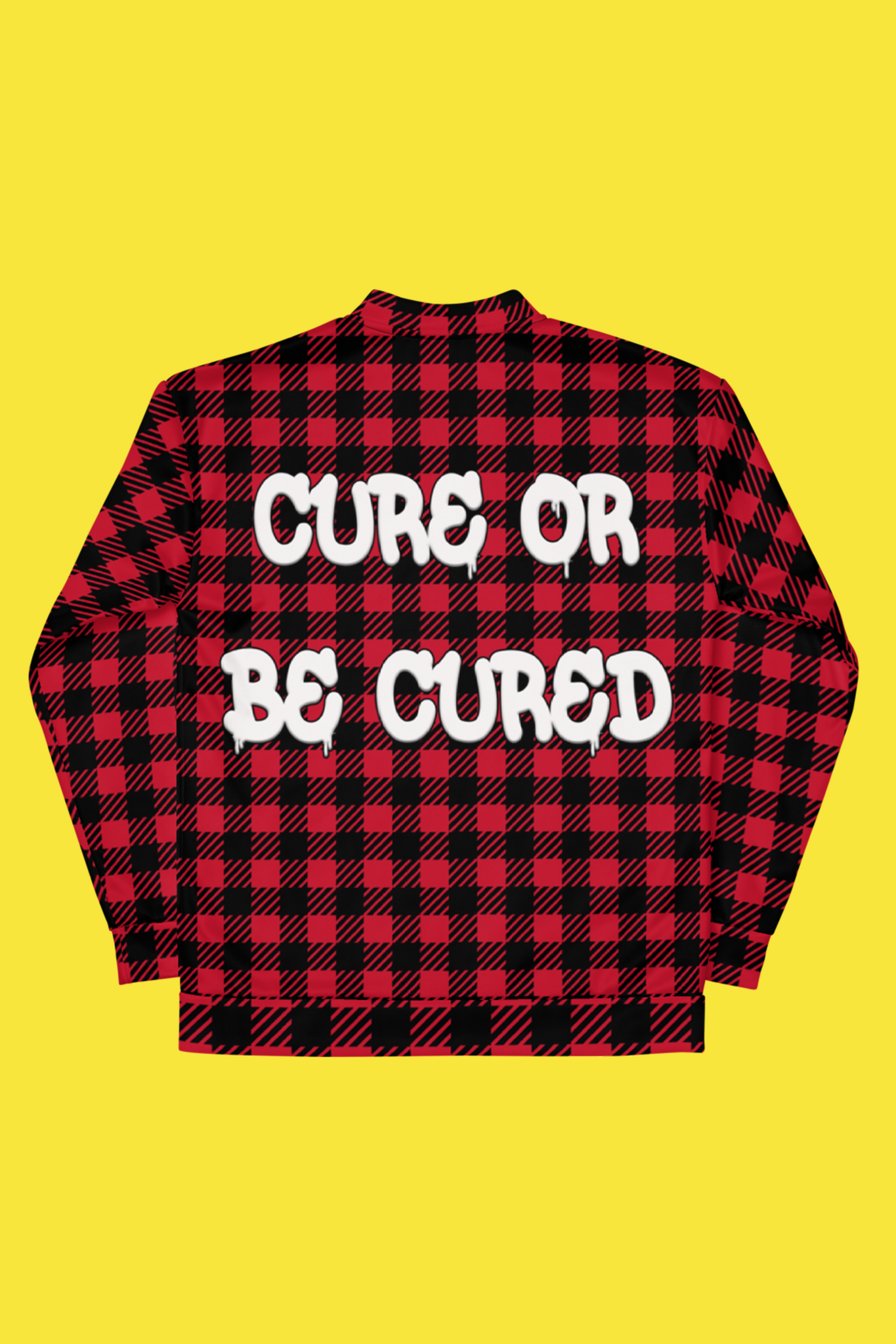 "The Cure" Plaid bomber Jacket