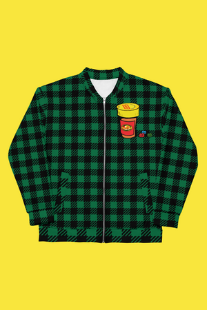 "The Cure" Plaid bomber Jacket