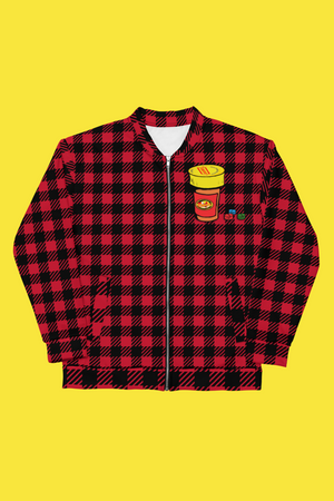 "The Cure" Plaid bomber Jacket
