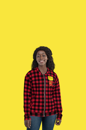 "The Cure" Plaid bomber Jacket