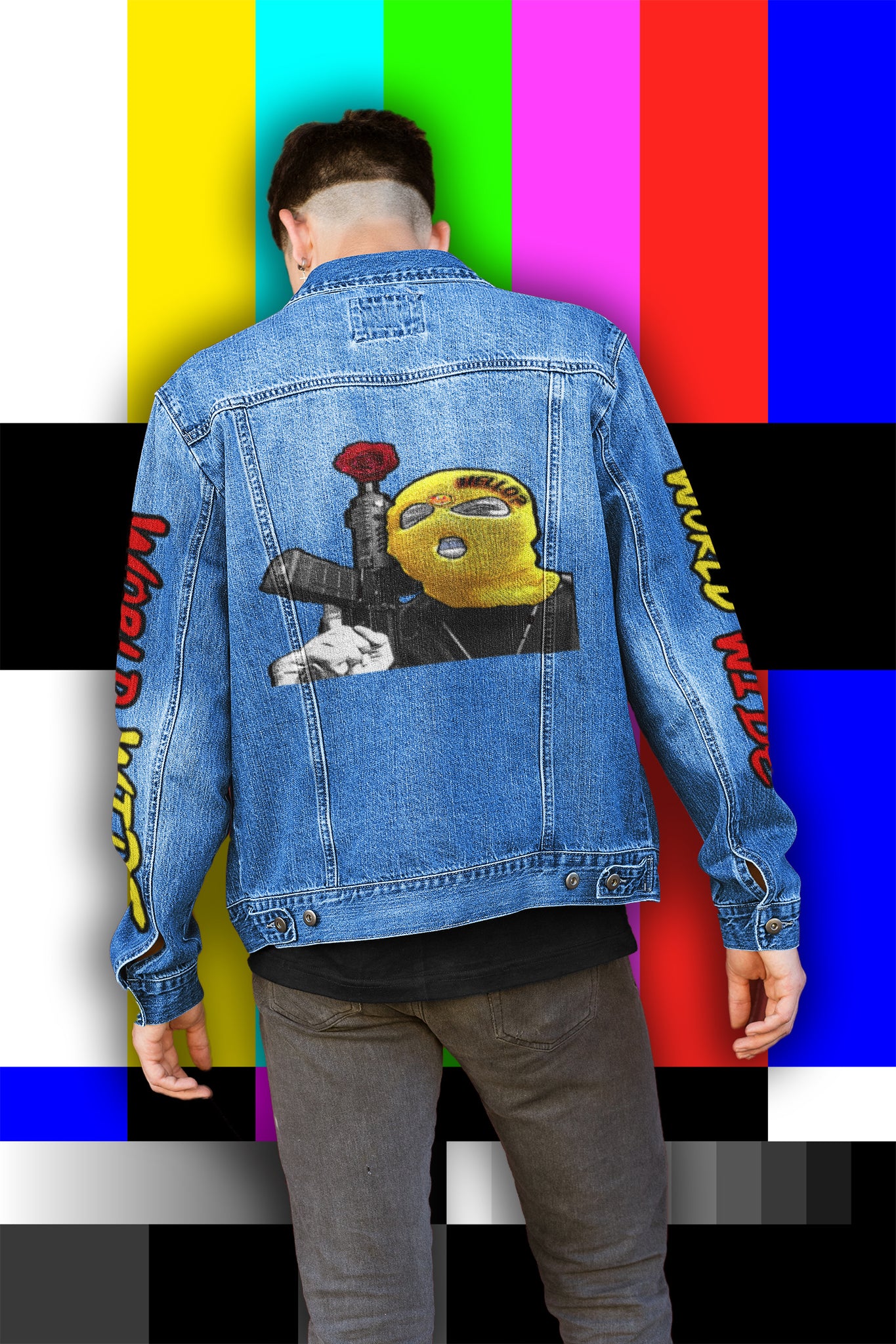 60.00 Hello? Denim Jacket freeshipping - Regimen