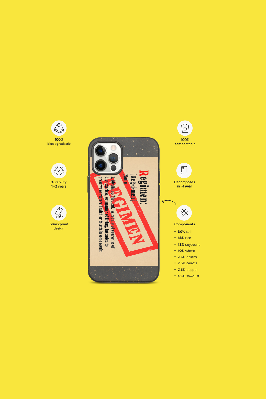 21.50 Regimen Biodegradable Phone Case freeshipping - Regimen