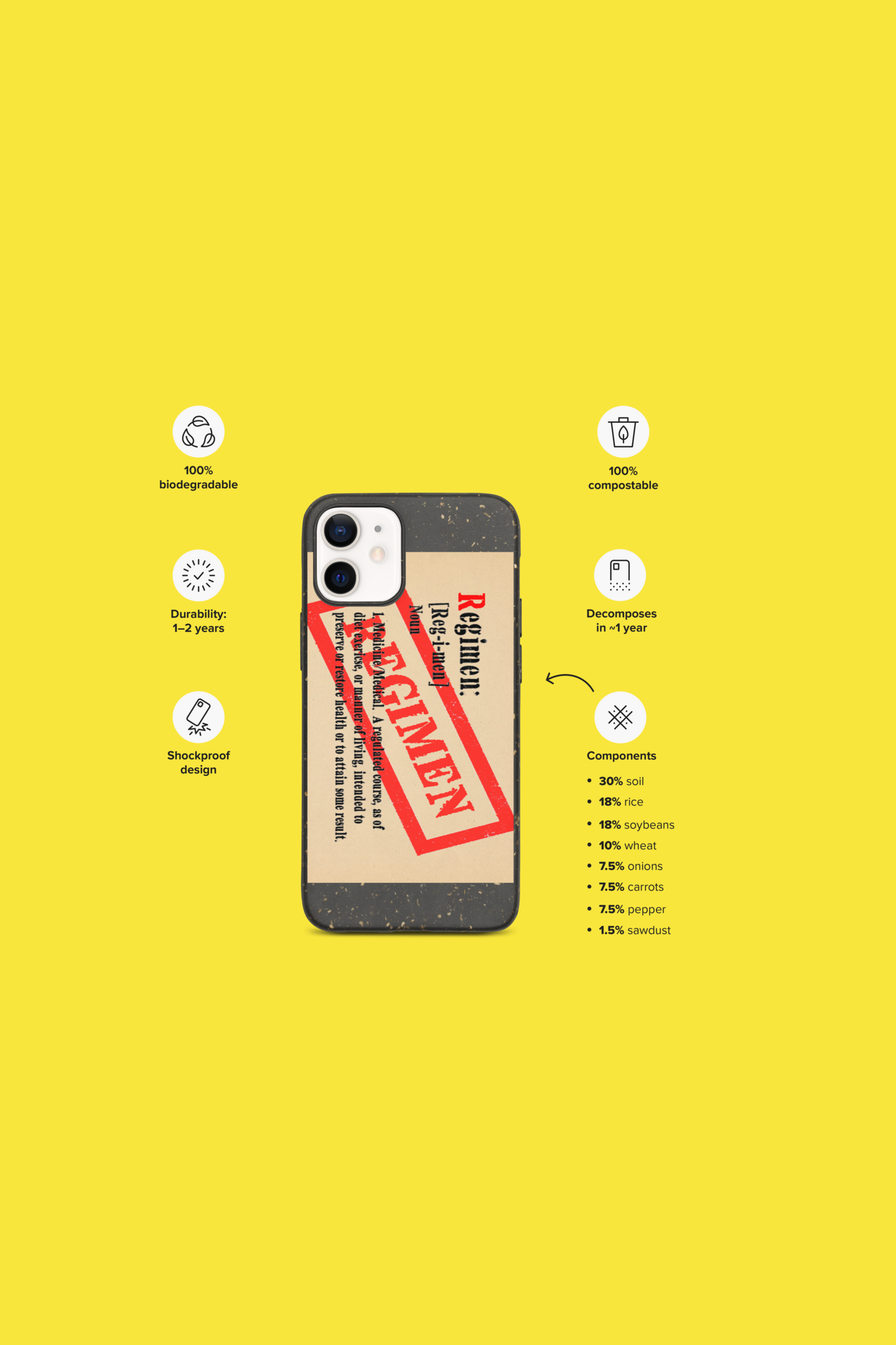 21.50 Regimen Biodegradable Phone Case freeshipping - Regimen