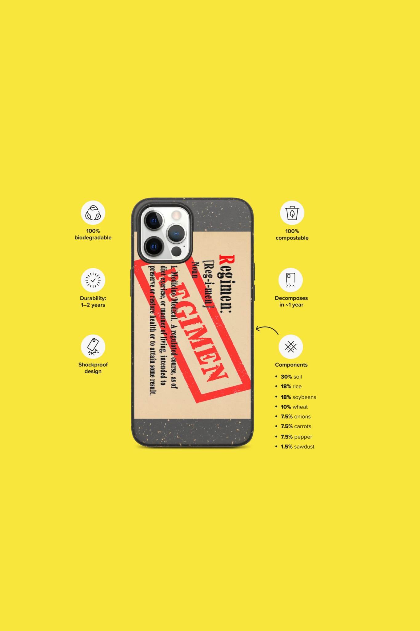 21.50 Regimen Biodegradable Phone Case freeshipping - Regimen